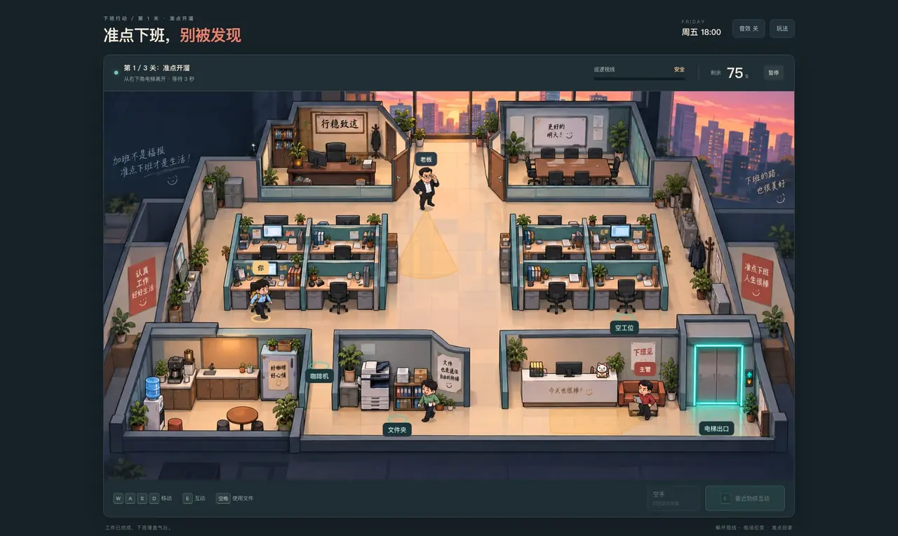 准点下班，别被发现